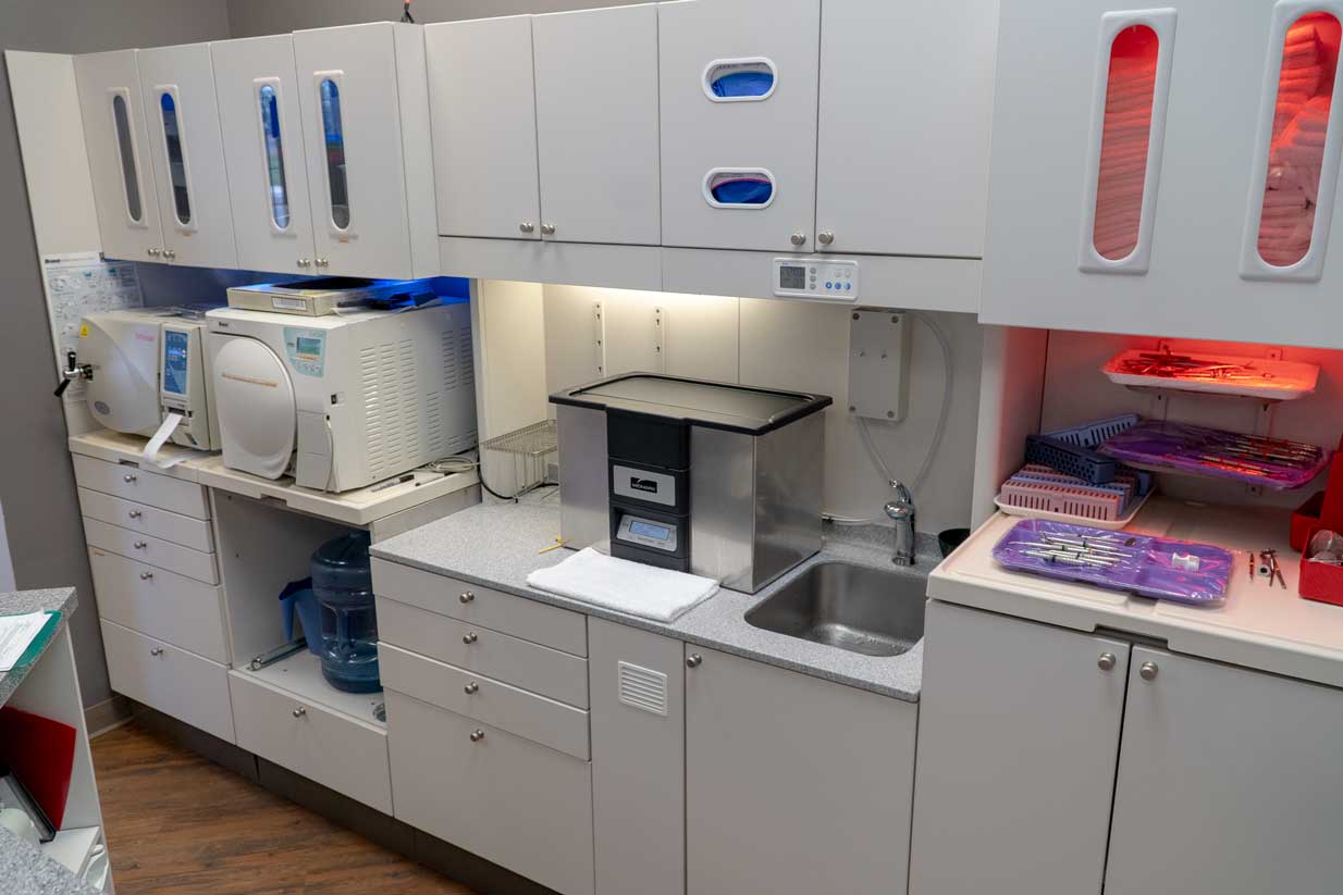 The sterilization area at High River Dental Centre